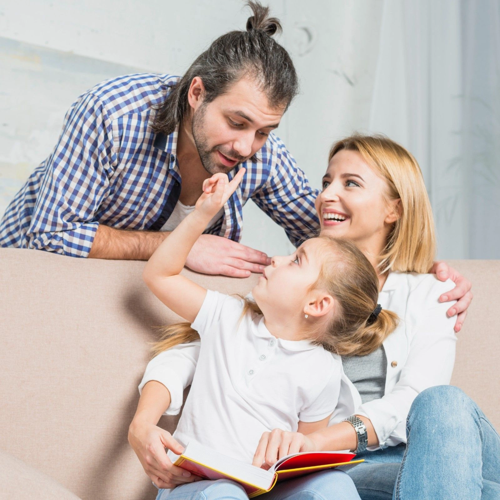 Happy family together